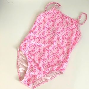 Pink and white ballerina shoe bathing suit